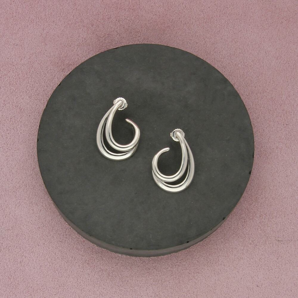 james avery sterling silver retired double curl post earrings